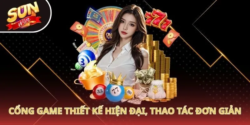 Cổng game thiết kế hiện đại, thao tác đơn giản
